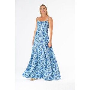 Smith & Quinn Brigette Porcelain Petals Maxi Dress Sz Large Romantic Wedding